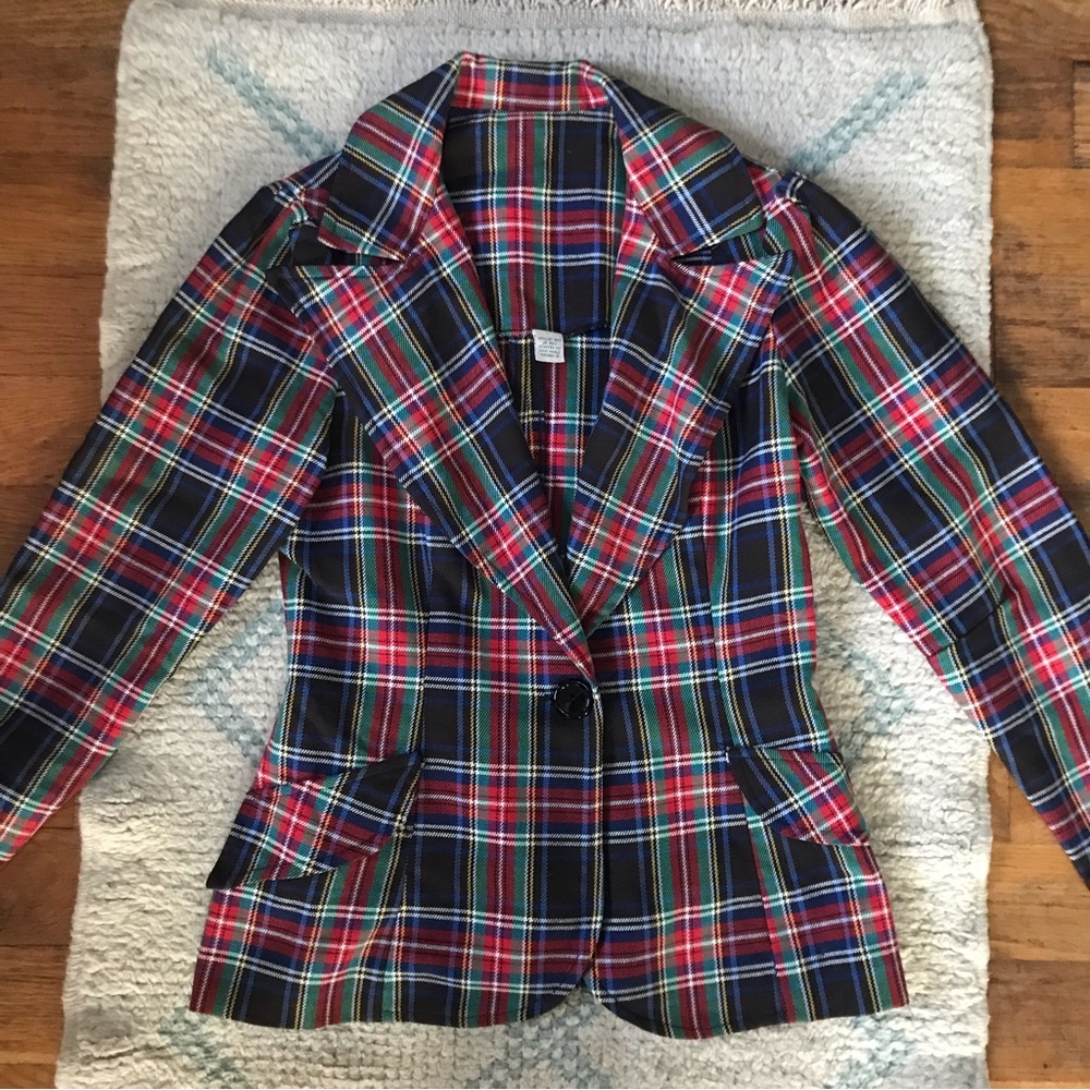 Vintage Plaid Blazer